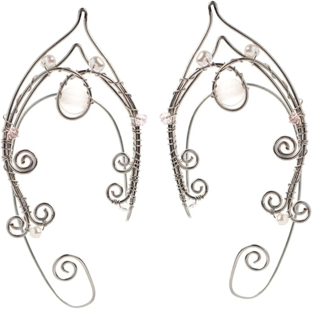 1 Pair Ear Wrap Earrings Non Piercing Ear Cuffs for Women Earring Cuffs Decorated Pearls for Special Occasions