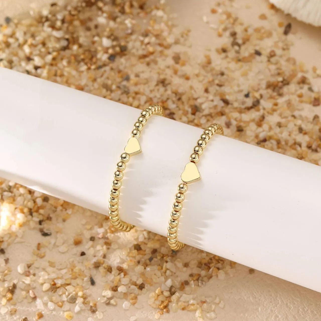 2Pcs Matching Heart Bracelets for Mother Daughter, First Day of School/Pre-K Gifts for Mommy And Me