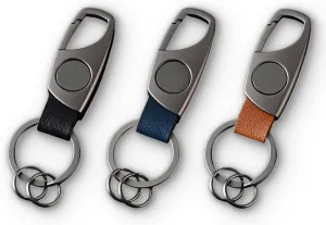 3Pcs Key Chain, Car Keychain with 2 Key Rings and Anti-Lost D-Ring Carabiner Keychainfor Men and Women