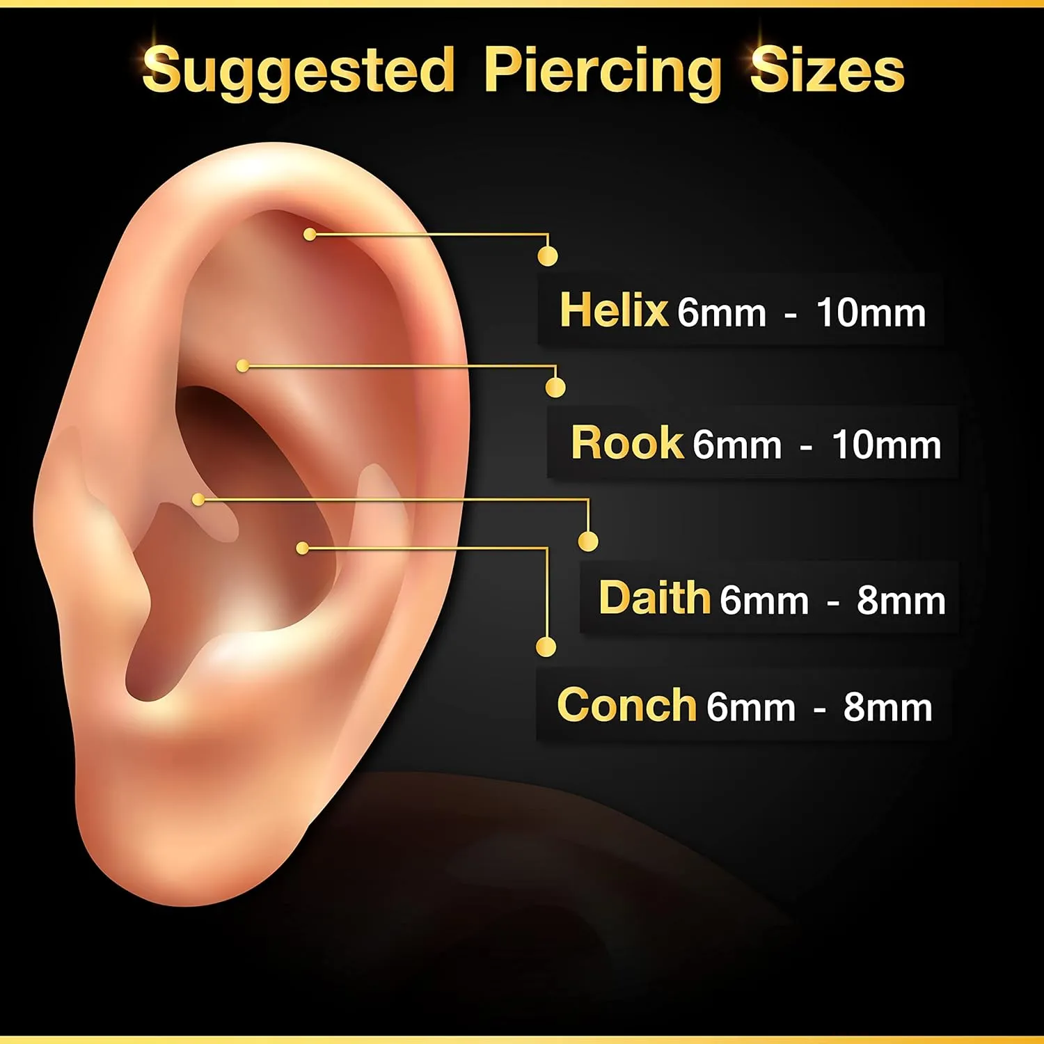 3PCS Surgical Steel Curved Barbell Bar 14 Gauge 5/16 8mm 4mm Crystal Ball Lobe Earrings Tragus Piercing Jewelry Choose Colors