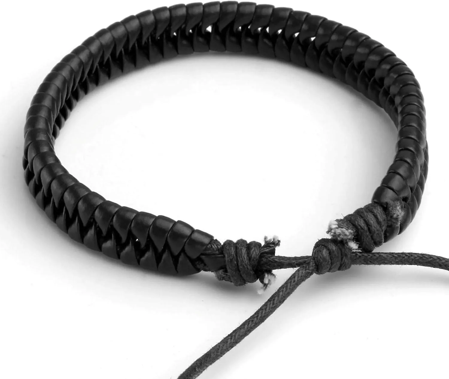 4-10 Pcs Leather Bracelets Set for Women Men Braided Wooden Beads Wrap Cuff Cord Adjustable