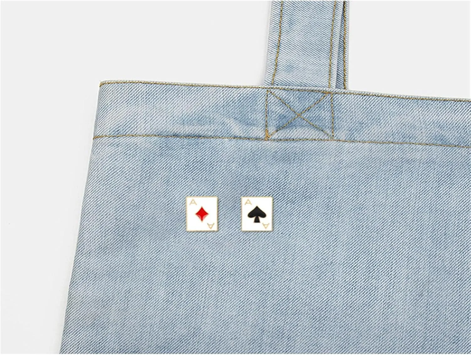 4 pcs Playing Card Enamel Lapel Pin Poker Playing Hand Cards Brooch Pin Playing Cards Brooch