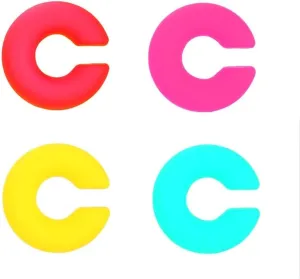 4pcs Colored Acrylic Cuff Earrings C-shaped Candy Colored Ear Cuffs Clip Non Piercing Thick Earrings for Women
