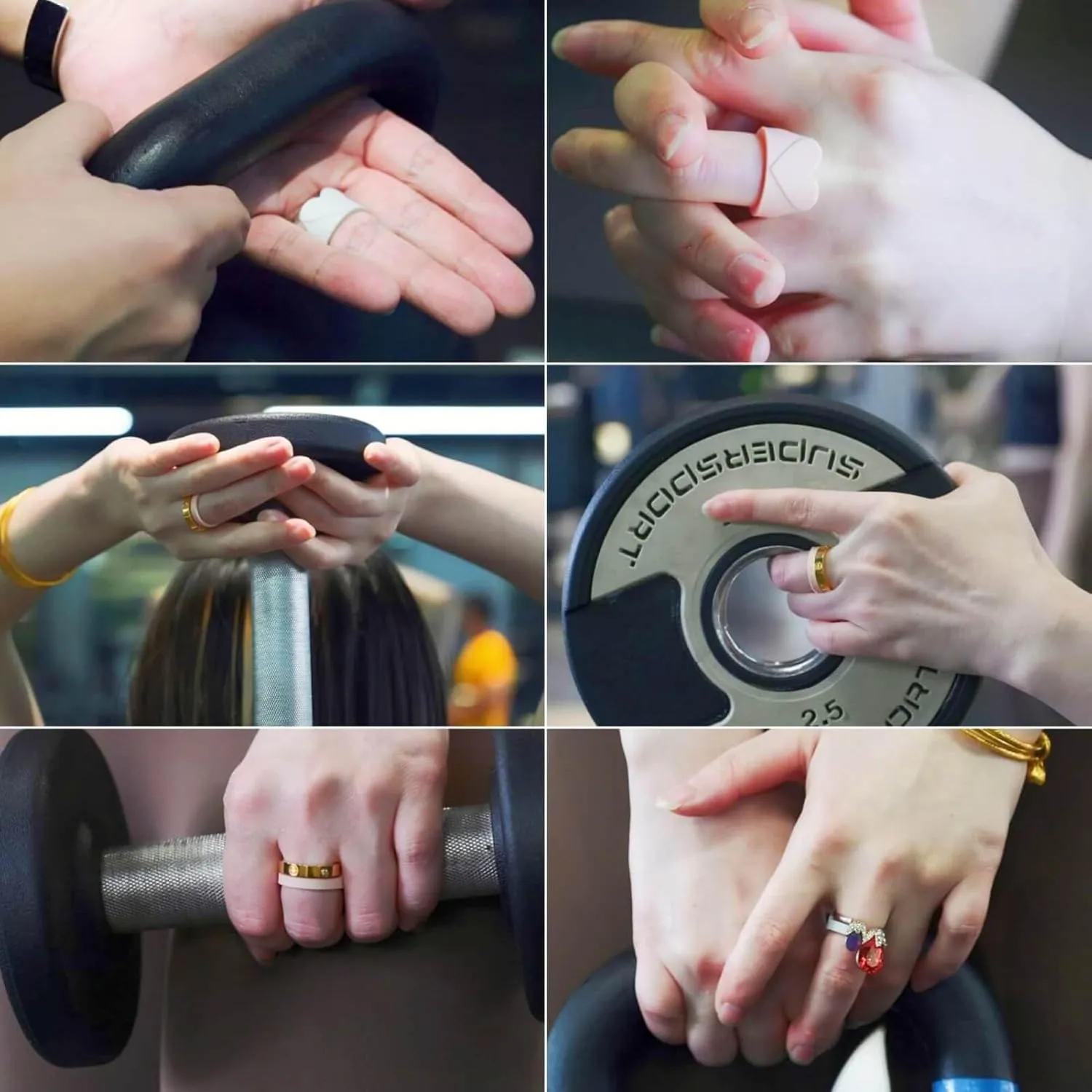 4PCS Heart-Shaped Silicone Ring Covers for Oura Ring Protector, Gym-Ready Guards for Women & Men, Anti-Slip Design for Working Out (US4-14)
