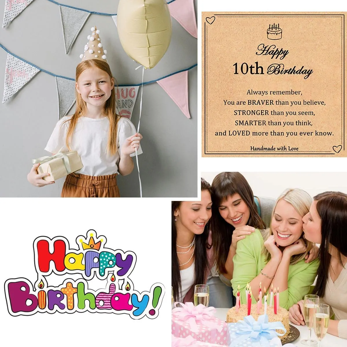 6-21 Years Old Girls Birthday Gifts, Tiny Beaded Bracelets Gifts for Daughter Granddaughter Niece Friends with Happy 6th-21st Birthday Card