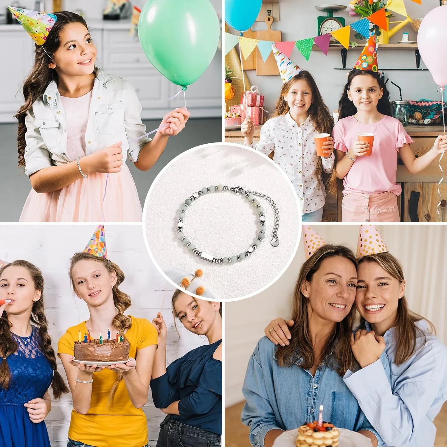 6-21 Years Old Girls Birthday Gifts, Tiny Beaded Bracelets Gifts for Daughter Granddaughter Niece Friends with Happy 6th-21st Birthday Card