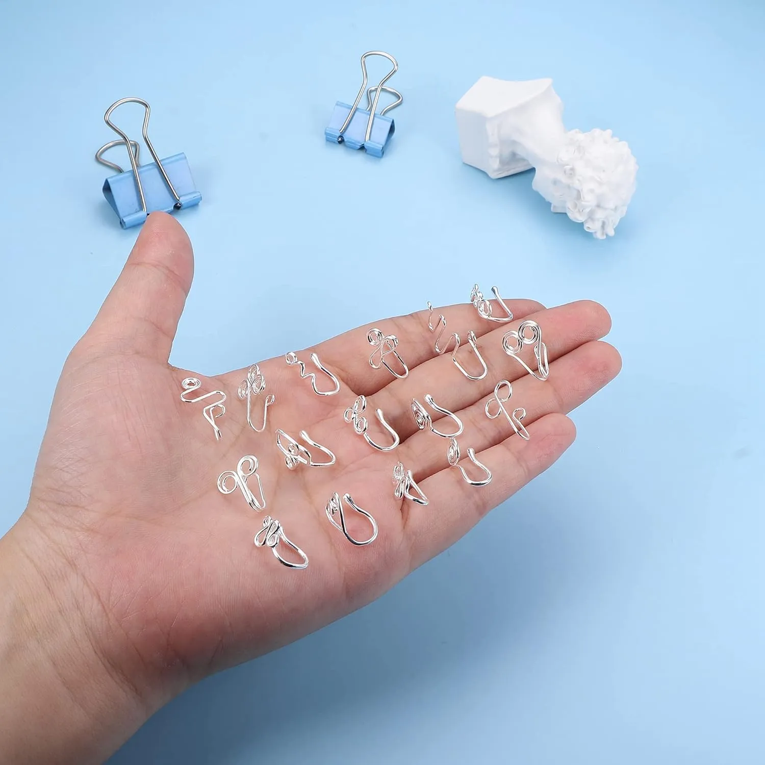 9-16pcs Multi-Style Adjustable Fake Nose Rings for Women Fake Nose Cuffs for Non Pierced Nose Heart Flower Butterfly Moon Star Clip on Fake Nose Ring Piercing