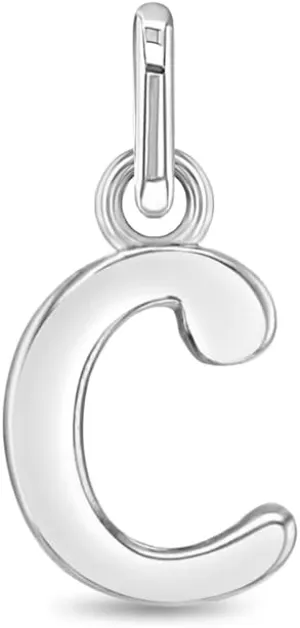 925 Sterling Silver Initial Letter Name Charms For Young Girls and Teens Charm Bracelets - Polished Starter Charm For Little Girls - Small Letter Charms For Children's Charm Bracelets