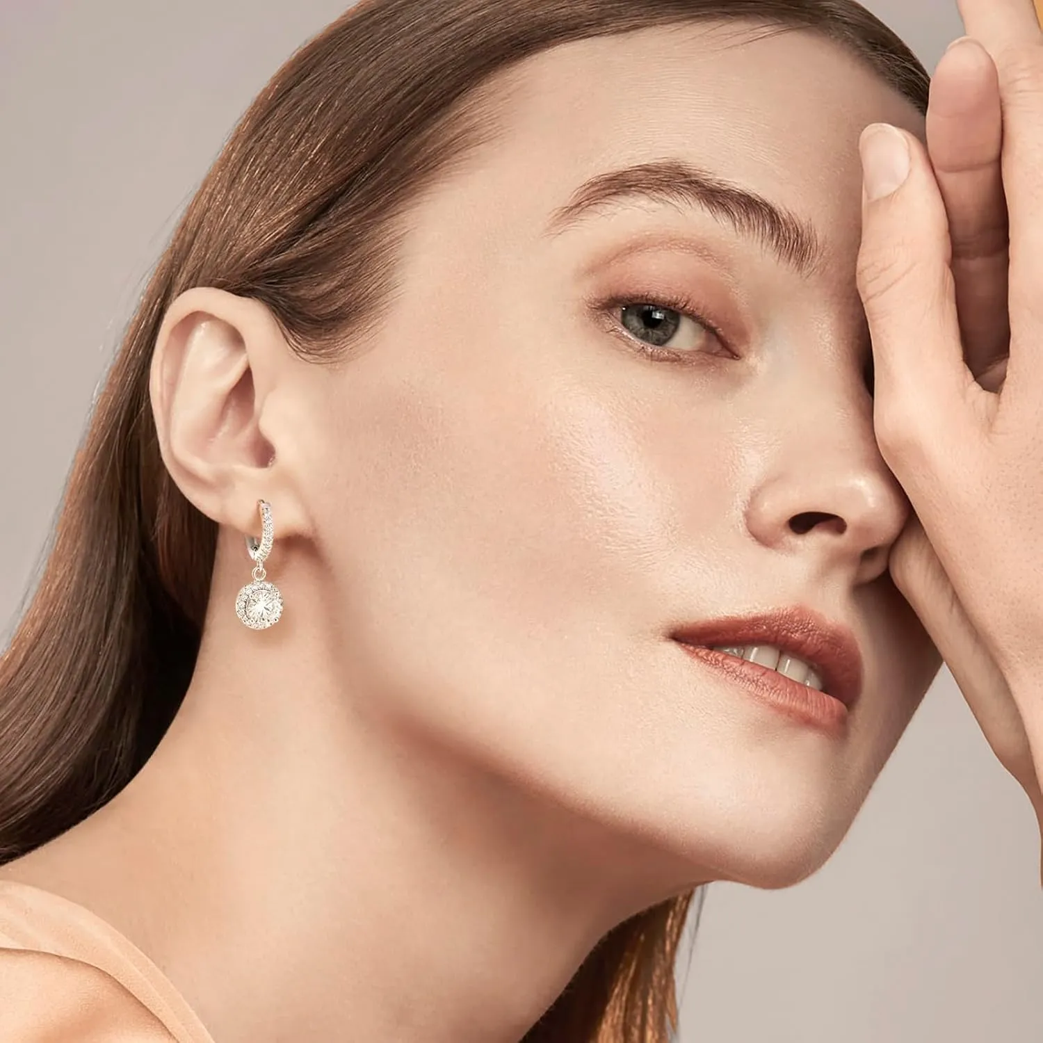 ABSOLUTE Moissanite Earrings for Women 925 Sterling Silver Drop Earrings D Color VVS1 Clarity Promise Birthday Christmas With Certificate