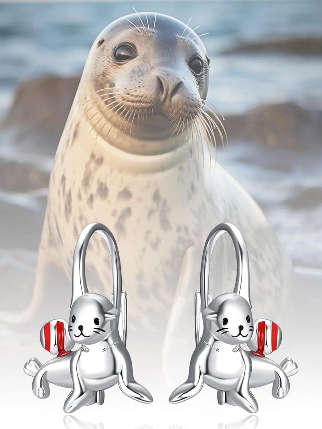 Animal Leverback Hoop Earrings 925 Sterling Silver Axolotl/Cat/Snake/Elephant/Fox Huggie Earrings Hypoallergenic Cute Animal Jewelry Gifts for Women Daughter