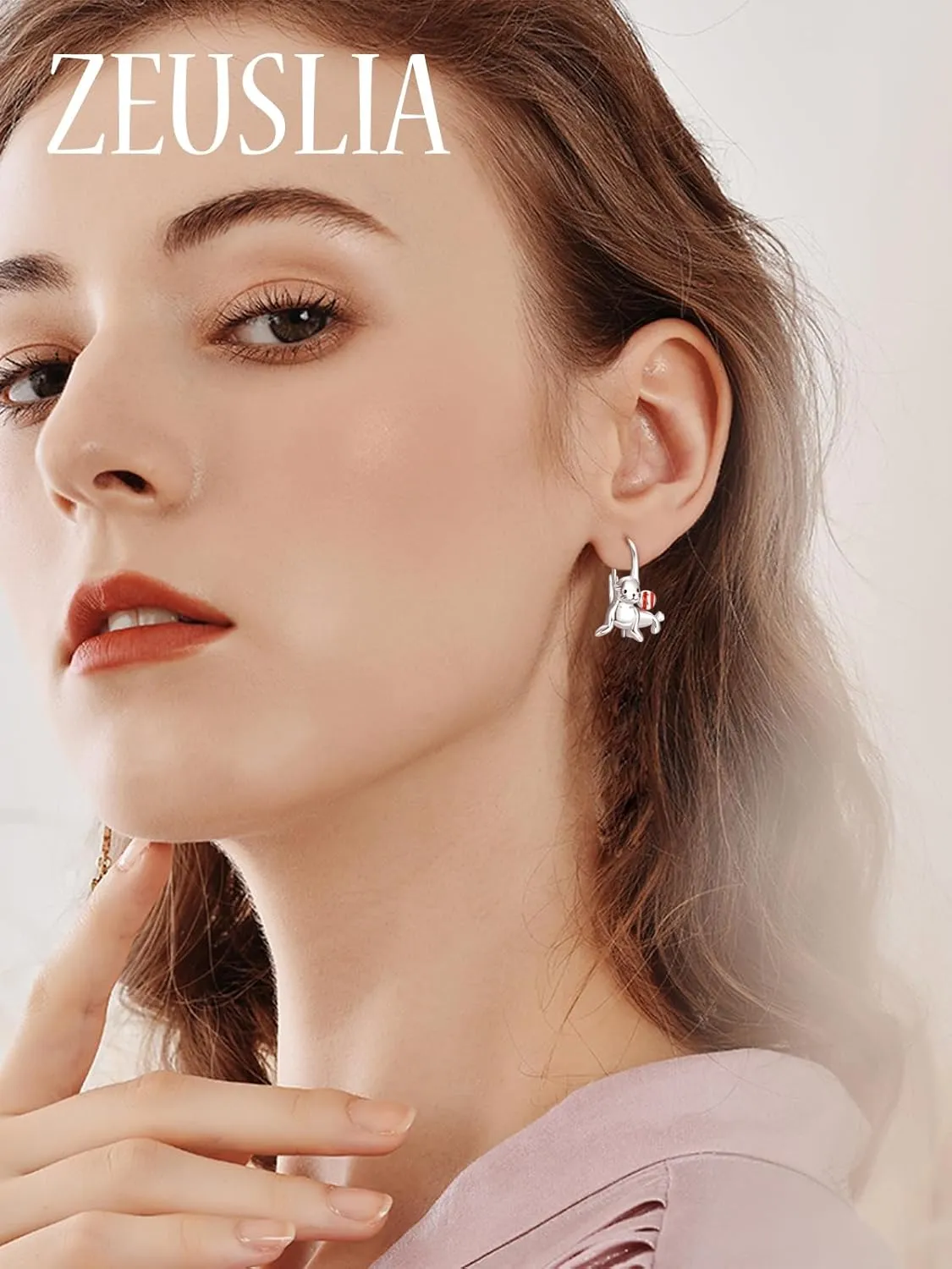 Animal Leverback Hoop Earrings 925 Sterling Silver Axolotl/Cat/Snake/Elephant/Fox Huggie Earrings Hypoallergenic Cute Animal Jewelry Gifts for Women Daughter