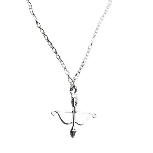 Archery Bow and Arrow Charm Necklace, Archery Jewelry, Gift for Women, Teens and Girls