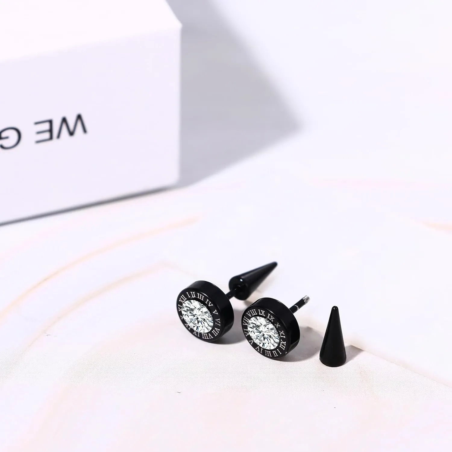 Aroncent 12PCS Stainless Steel Fake Tapers Mens Earrings Illusion Tunnel Cheater Piercing Jewelry Set for Men Women