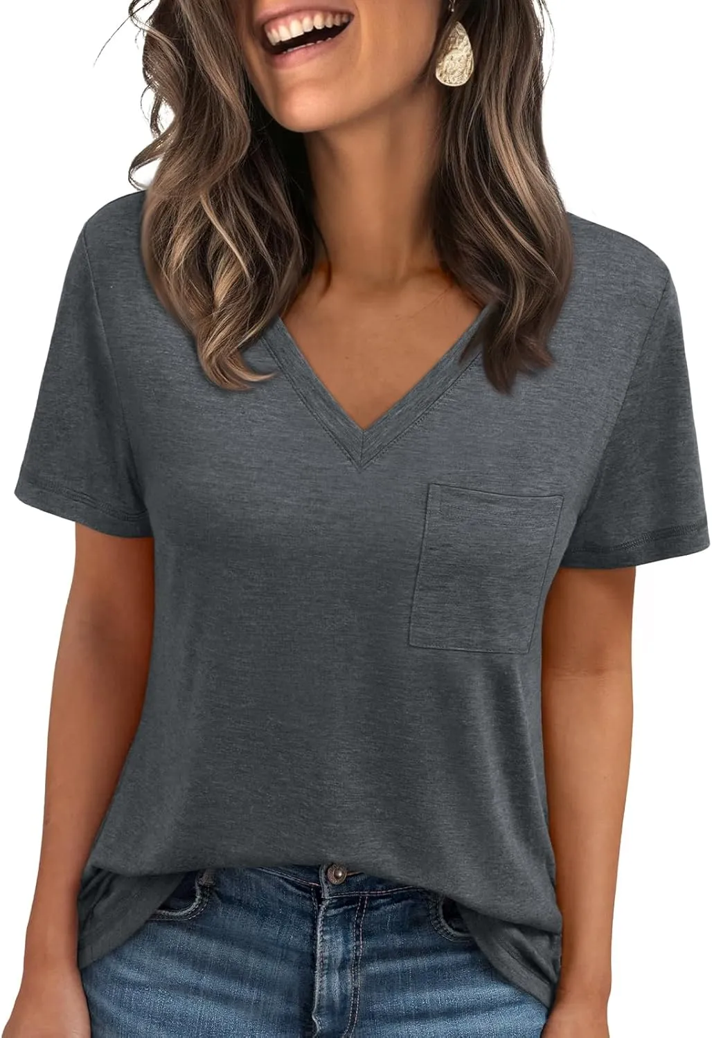 AUTOMET T Shirts for Women Short Sleeve Shirts V Neck Plus Size Summer Tops Casual Beach Vacation Outfits Clothes 2025
