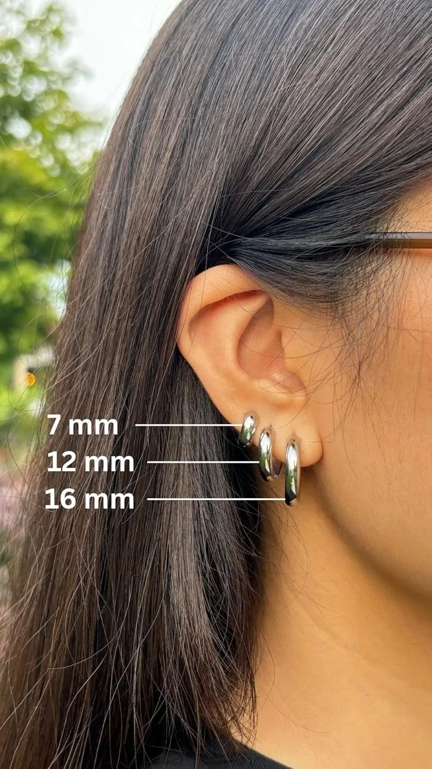 Basic Witch Hoops  Stainless Steel Hoop Earrings  Lightweight, Hypoallergenic, Water & Tarnish Resistant Jewelry