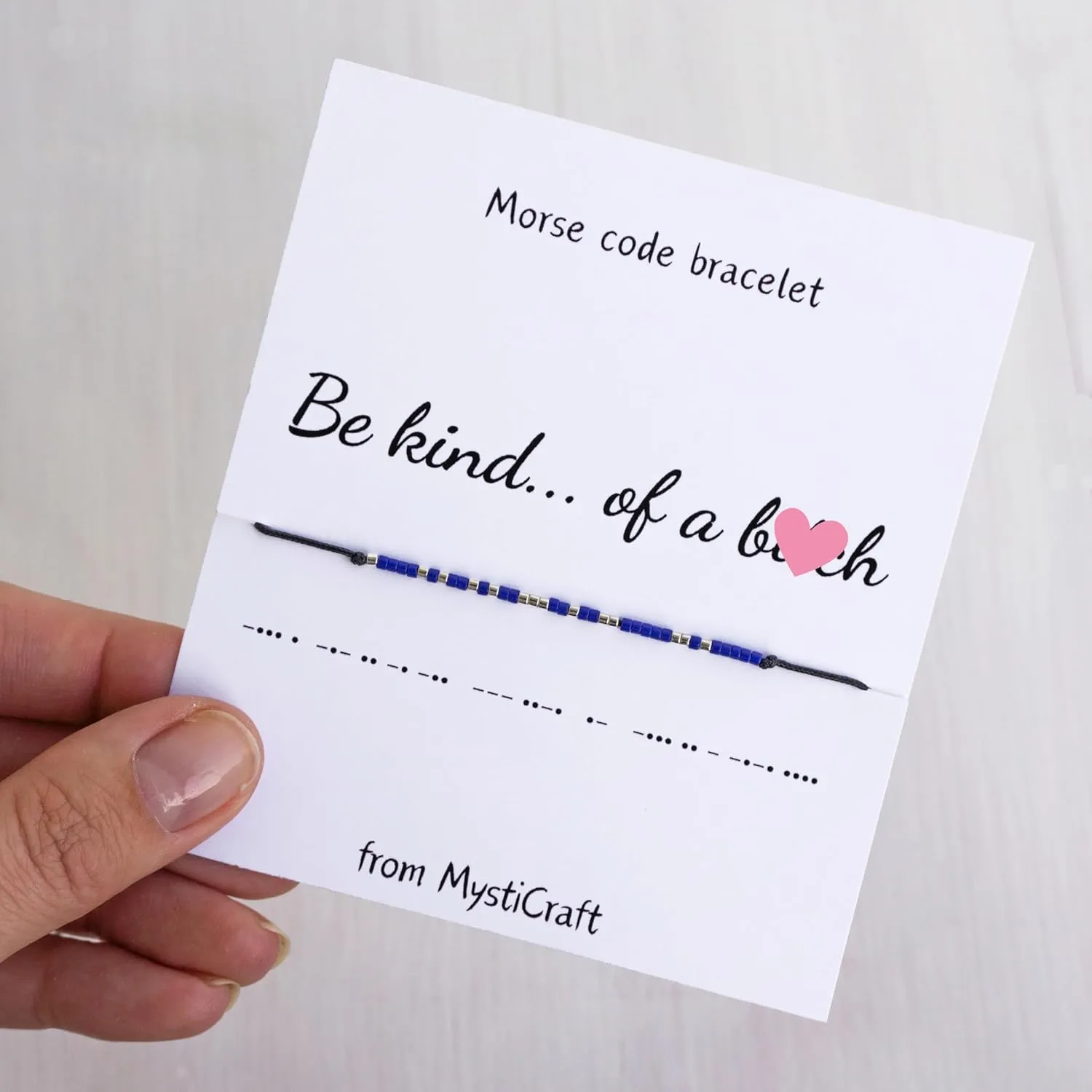 Be Kind Of a B Morse code bracelet, Best friend gift, Christmas gift, Friendship bracelet, Gifts for best friend female, Party favors, Friends group gift, Motivational bracelet (Silver - Blue)