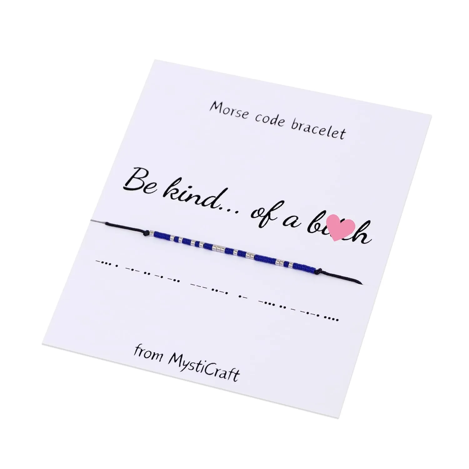Be Kind Of a B Morse code bracelet, Best friend gift, Christmas gift, Friendship bracelet, Gifts for best friend female, Party favors, Friends group gift, Motivational bracelet (Silver - Blue)