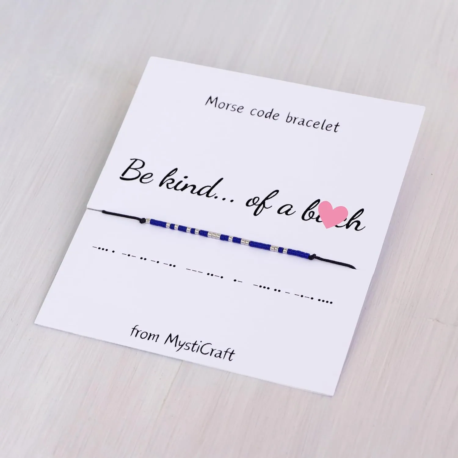 Be Kind Of a B Morse code bracelet, Best friend gift, Christmas gift, Friendship bracelet, Gifts for best friend female, Party favors, Friends group gift, Motivational bracelet (Silver - Blue)