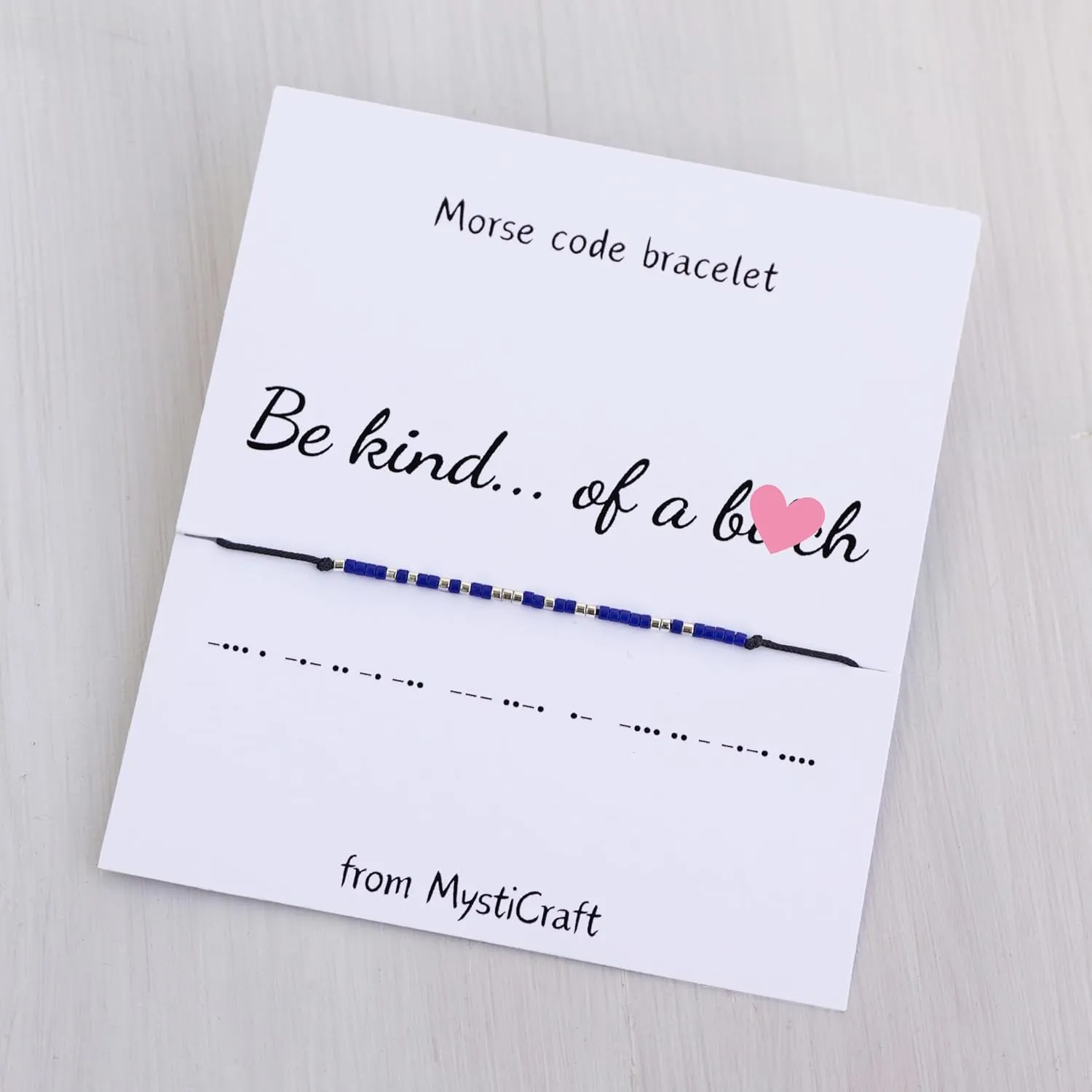 Be Kind Of a B Morse code bracelet, Best friend gift, Christmas gift, Friendship bracelet, Gifts for best friend female, Party favors, Friends group gift, Motivational bracelet (Silver - Blue)
