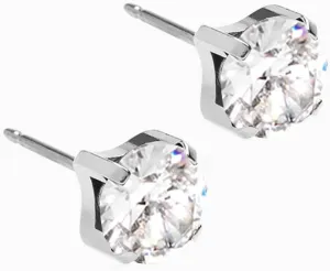 Blomdahl | Hypoallergenic | Silver Titanium Prong Set CZ Stud Earrings | Best Choice For Sensitive Ears