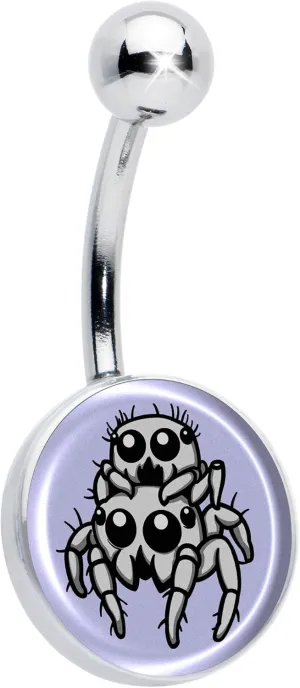 Body Candy Belly Ring - 316L Stainless Steel Navel Ring Leaping Leapfrog Spiders Belly Button Ring for Women Men