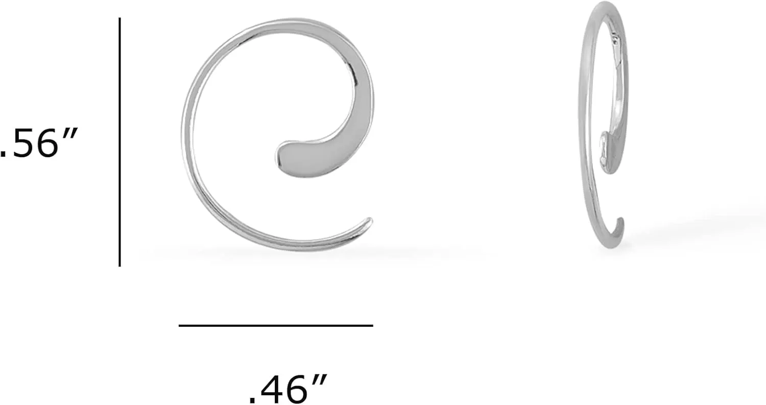 Boma Jewelry Sterling Silver Pull Through Hoop Earrings