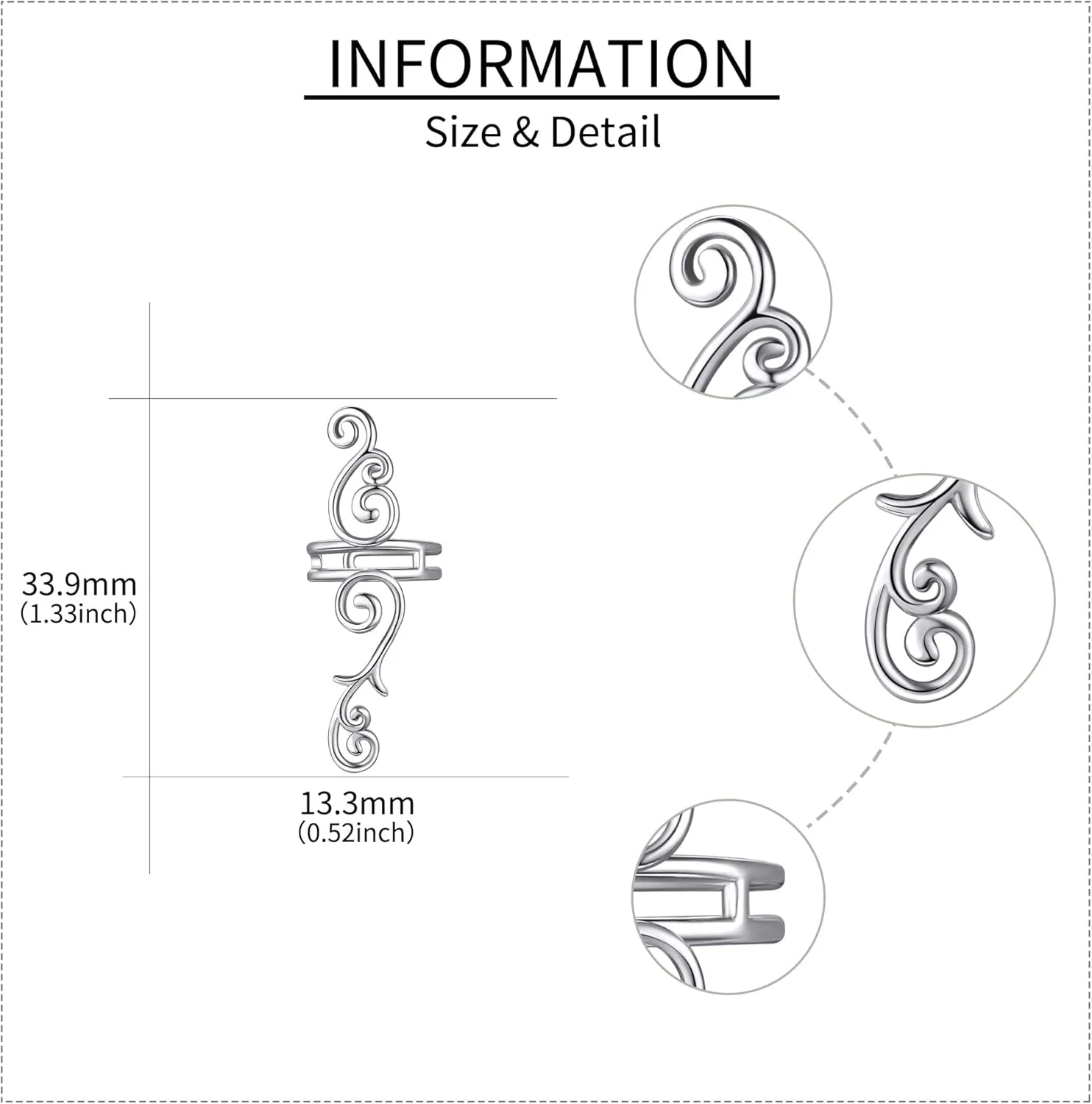 Celtic Knot/Celtic Knot/Bat/Filigree Viking Earrings 925 Sterling Silver Non Piercing Ear Cuff Earrings Cool Earring Cuff for Women Men