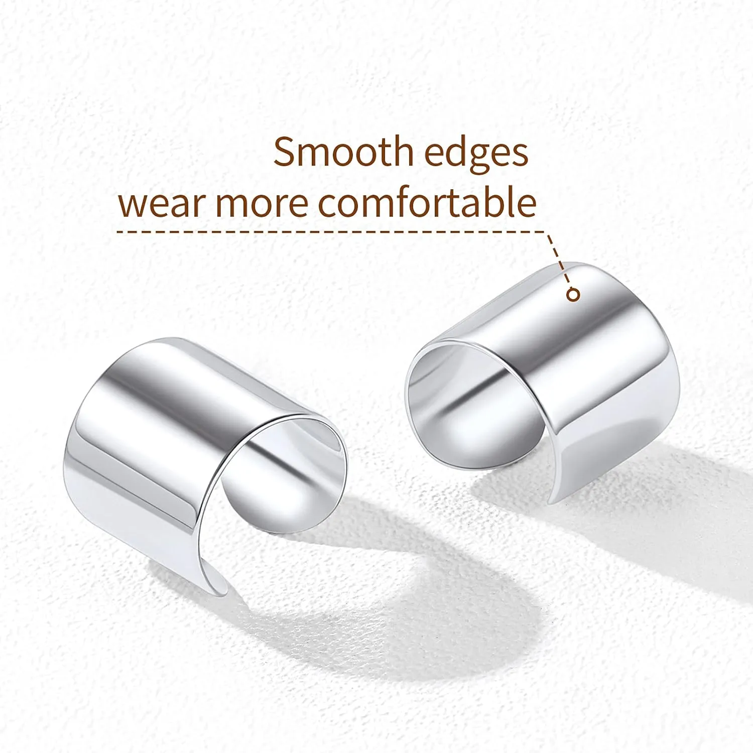 ChicSilver 925 Sterling Silver Ear Cuff Earrings Non Piercing Clip on Cartilage Cuff Earrings for Women (with Gift Box)
