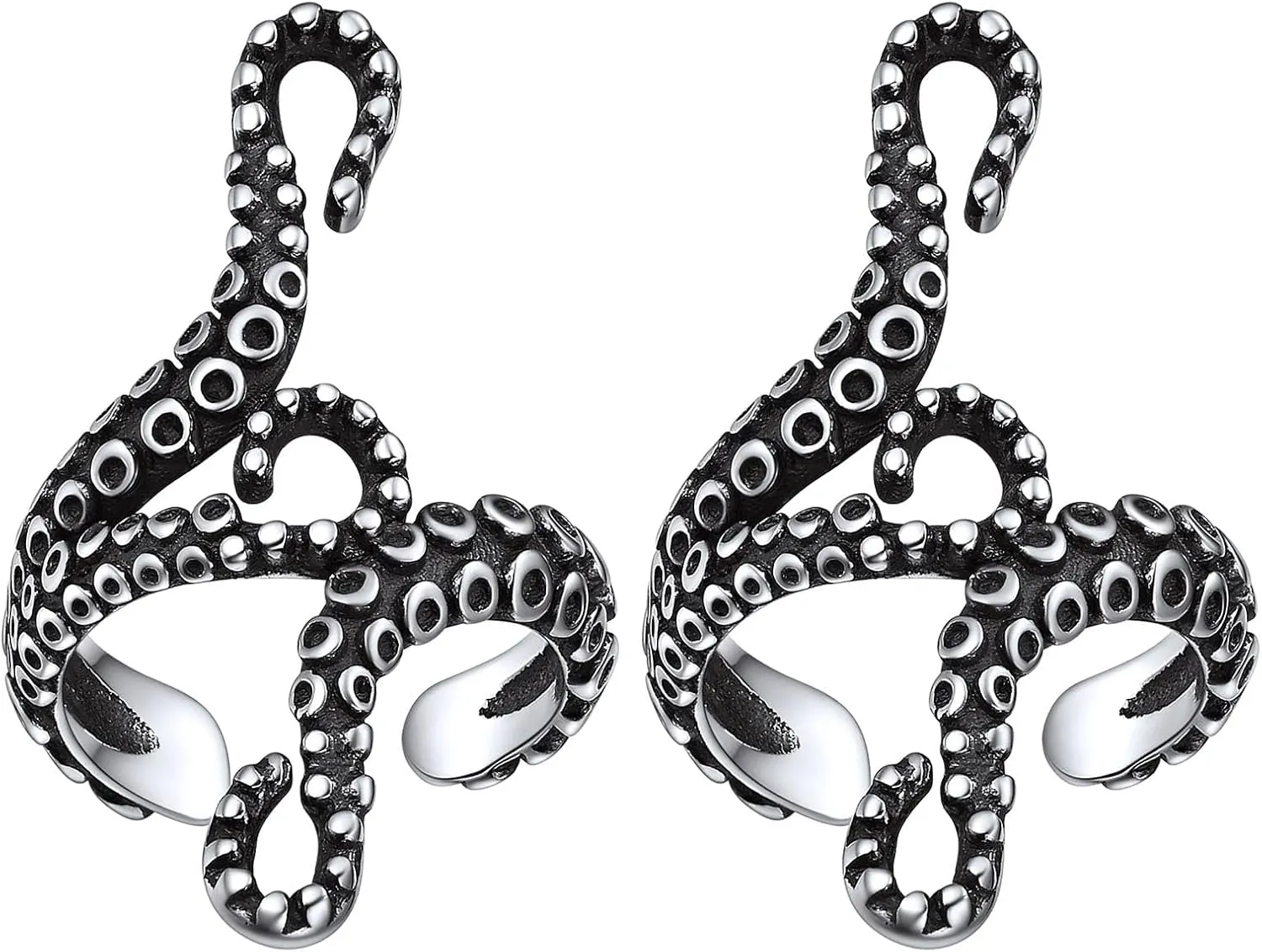 ChicSilver 925 Sterling Silver Ear Cuffs Non-Piercing Cartilage Earrings: Various Styles, Conch Cuffs (with Gift Box)