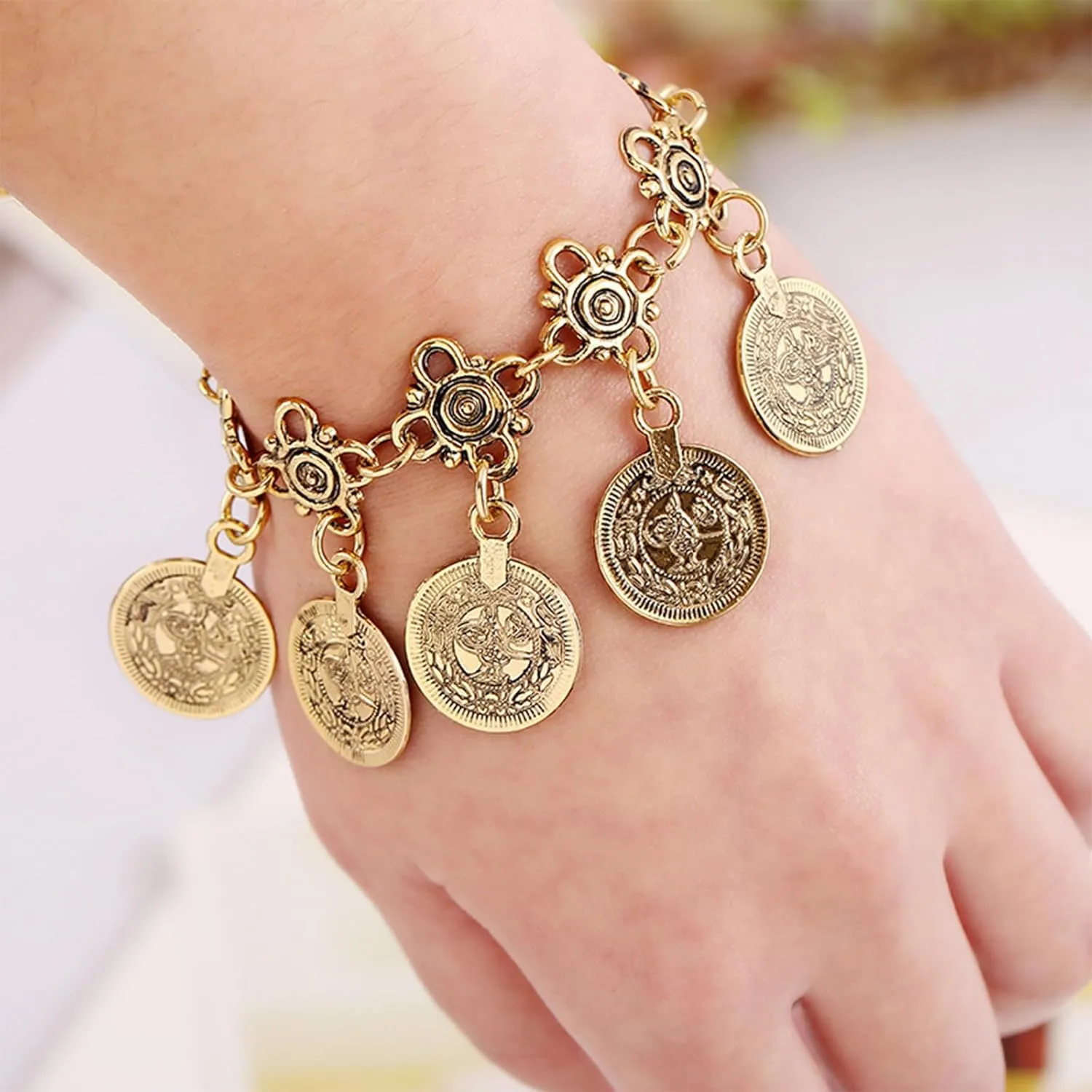 choice of all Gypsy Jewelry Set Gypsy Costume for Women Gold Coins Necklace Earrings Set Belly Dance Jewelry Accessories Egyptian Renaissance Costume
