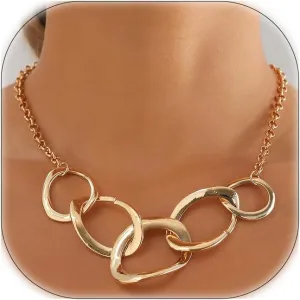 Chunky Choker Necklace for Women Punk Thick Paperclip Chain Necklace Chunky Trendy Jewelry