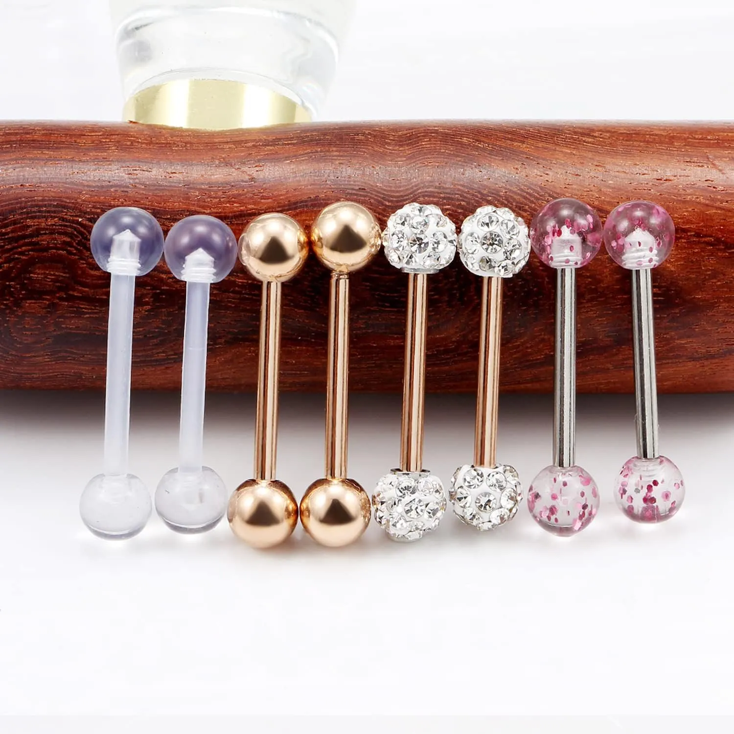 Cisyozi 16G 14G Nipple Piercing Jewelry Tongue Rings Hypoallergenic Surgical Steel Screw Nipple Tongue Shield Ring Barbell Body Piercing Jewelry Retainer for Women 9/16 Inch 14mm