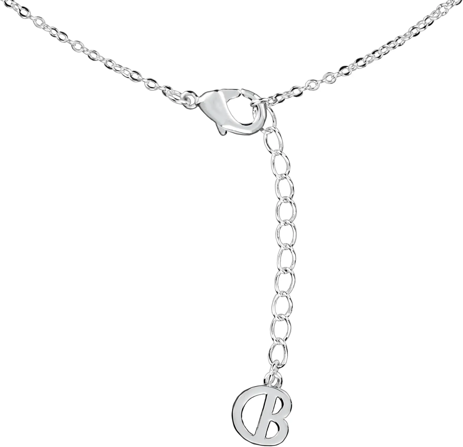 CoBi 18K Gold Silver Cubic Zirconia Station Butterfly Pendant Necklace for Women, Heart CZ Initial, Four Leaf Clover, Layered Double Cross, Chunky Cuban Link, Trendy Jewelry Everyday Wear, Gift Choice