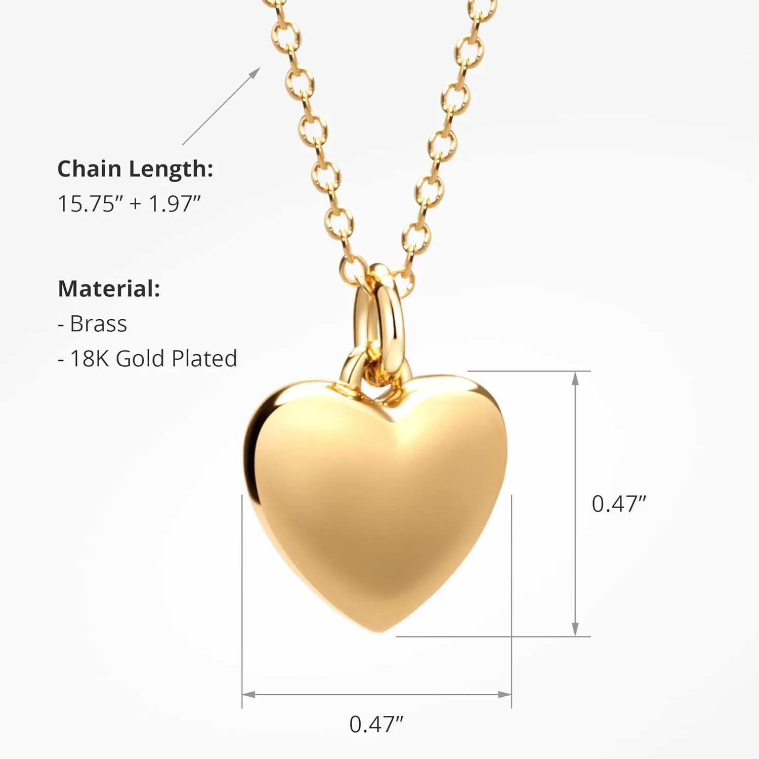 CoBi 18K Gold Silver Cubic Zirconia Station Butterfly Pendant Necklace for Women, Heart CZ Initial, Four Leaf Clover, Layered Double Cross, Chunky Cuban Link, Trendy Jewelry Everyday Wear, Gift Choice
