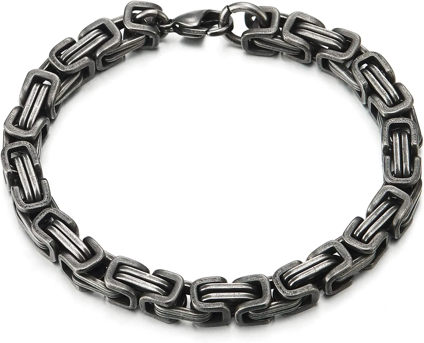 COOLSTEELANDBEYOND Mens Women New Stainless Steel Braided Link Bracelet Polished