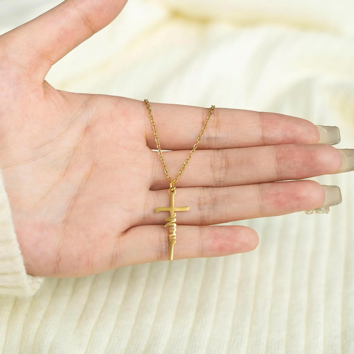 Cross Necklace Gift for Her, Religious Pendant for women, for birthday or Any Special Occasion from, Faith Necklace with Message Card