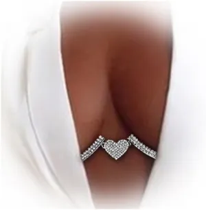 Crystal Body Chain Rhinestone Chest Bracket Sexy Bikini Heart Bra Jewelry Beach Party Prom Fashion Body Accessories Jewelry for Women