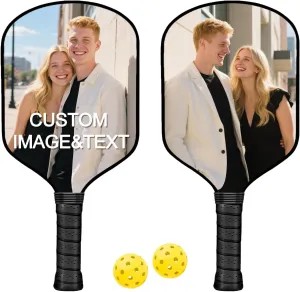 Custom Pickleball Paddles with Photo Text Logo, Personalized Pickleball Paddles with Comfort Grip, Pickleball Paddle Single, Personalized Gifts for Beginners, Lover, Boyfriend