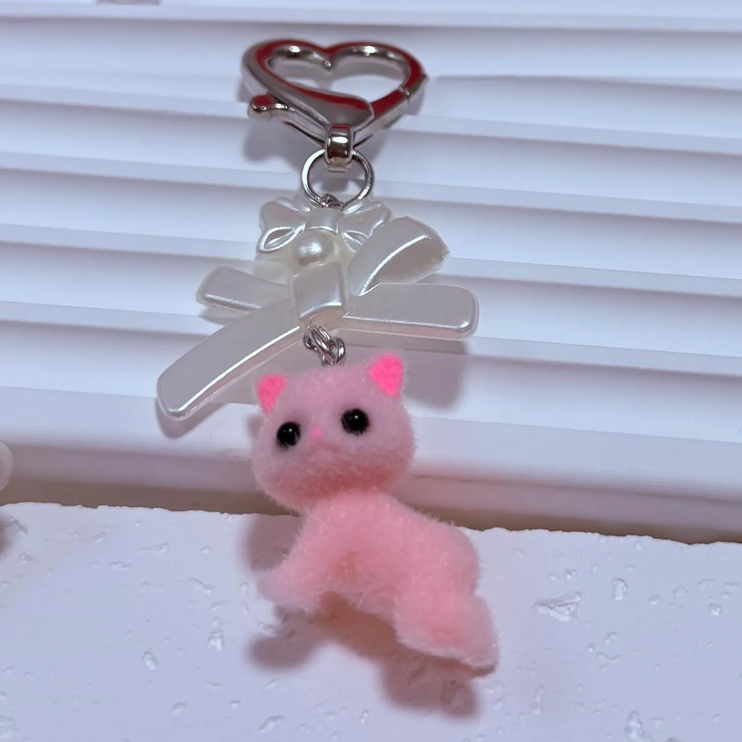 Cute Keychain Plush 3Pcs Y2k Kawaii Keychain with Bow, Women Bag Charm Easter Birthday Party Favors Gifts