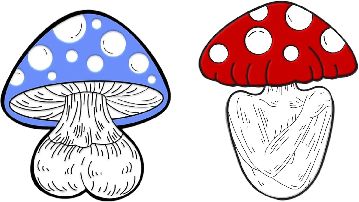 Cute Pins for Backpacks - Cute Mushroom Jewelry for Women & Girls | Mushroom Accessories - Adorable Mushroom Pins | Mushroom Gifts for Teen Girls Clothing, Jackets, Bags & Hats