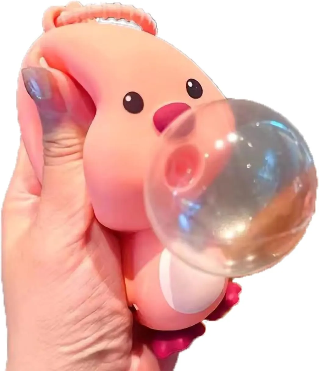 Cute Squishy Keychain | Squeeze Bubble Pop Pink Mouse Keychain Accessory | Kawaii Bag, Purse, and Backpack Charm | Car Keychain for Men and Women