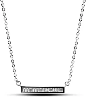 Dainty 925 Sterling Silver Cubic Zirconia Pendant Necklace Women Horizontal bar Letter Number Plant Flower Choker 18" Fine Jewelry Gifts for Wife Her