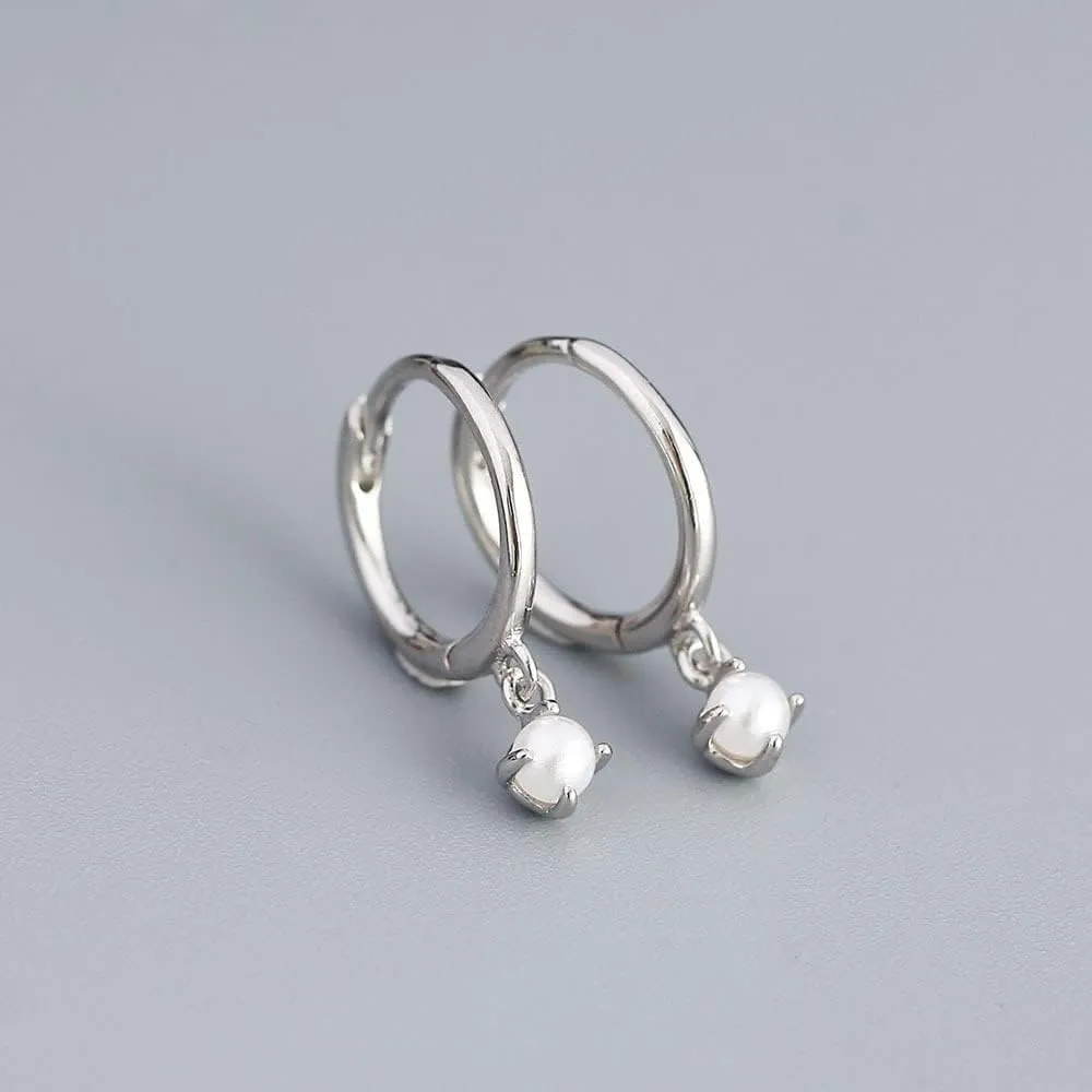 Dainty Dangle Hoop Earring for Women - Small Huggie Hoop Earrings Sets with Butterfly, Bee, Key Charm in 925 Sterling Silver or 18K Gold Plated