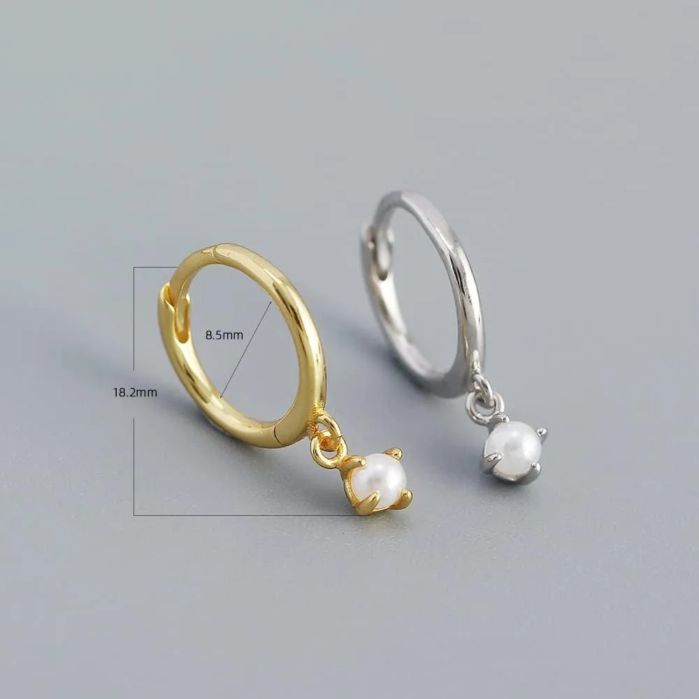 Dainty Dangle Hoop Earring for Women - Small Huggie Hoop Earrings Sets with Butterfly, Bee, Key Charm in 925 Sterling Silver or 18K Gold Plated