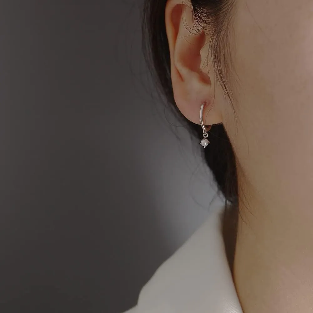 Dainty Dangle Hoop Earring for Women - Small Huggie Hoop Earrings Sets with Butterfly, Bee, Key Charm in 925 Sterling Silver or 18K Gold Plated