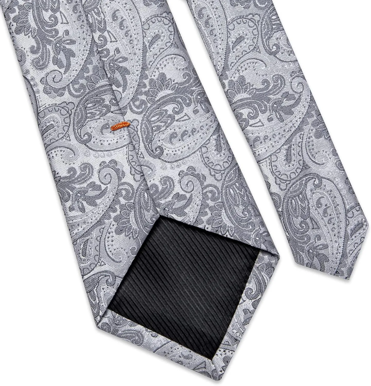 DiBanGu Mens Tie Set Paisley Floral Necktie Hanky Cufflinks Silk Tie Set Party Wedding