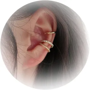 Ear Cuffs for Women Non Piercing Minimalist Fake Helix Earcuff Cartilage Earring Cubic Zircon Hoop Clip On Cartilage Helix Wrap Ear Jewelry Set