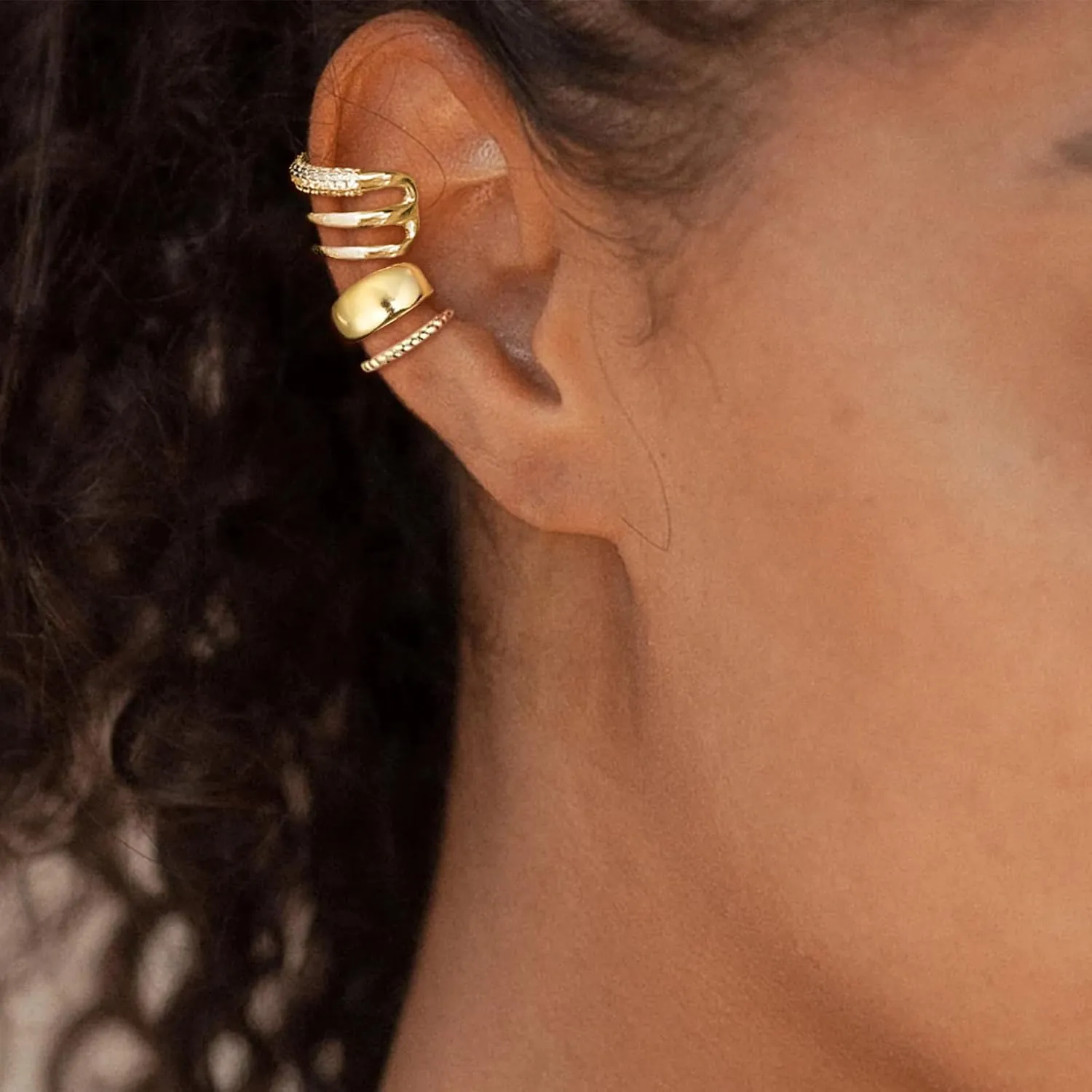 Ear Cuffs Non Piercing Ear Cuff Earrings for s Trendy Stuff 14K Gold Plated Earrings Non Pierced Clip on Cartilage Earring Set for Women Stack Jewelry