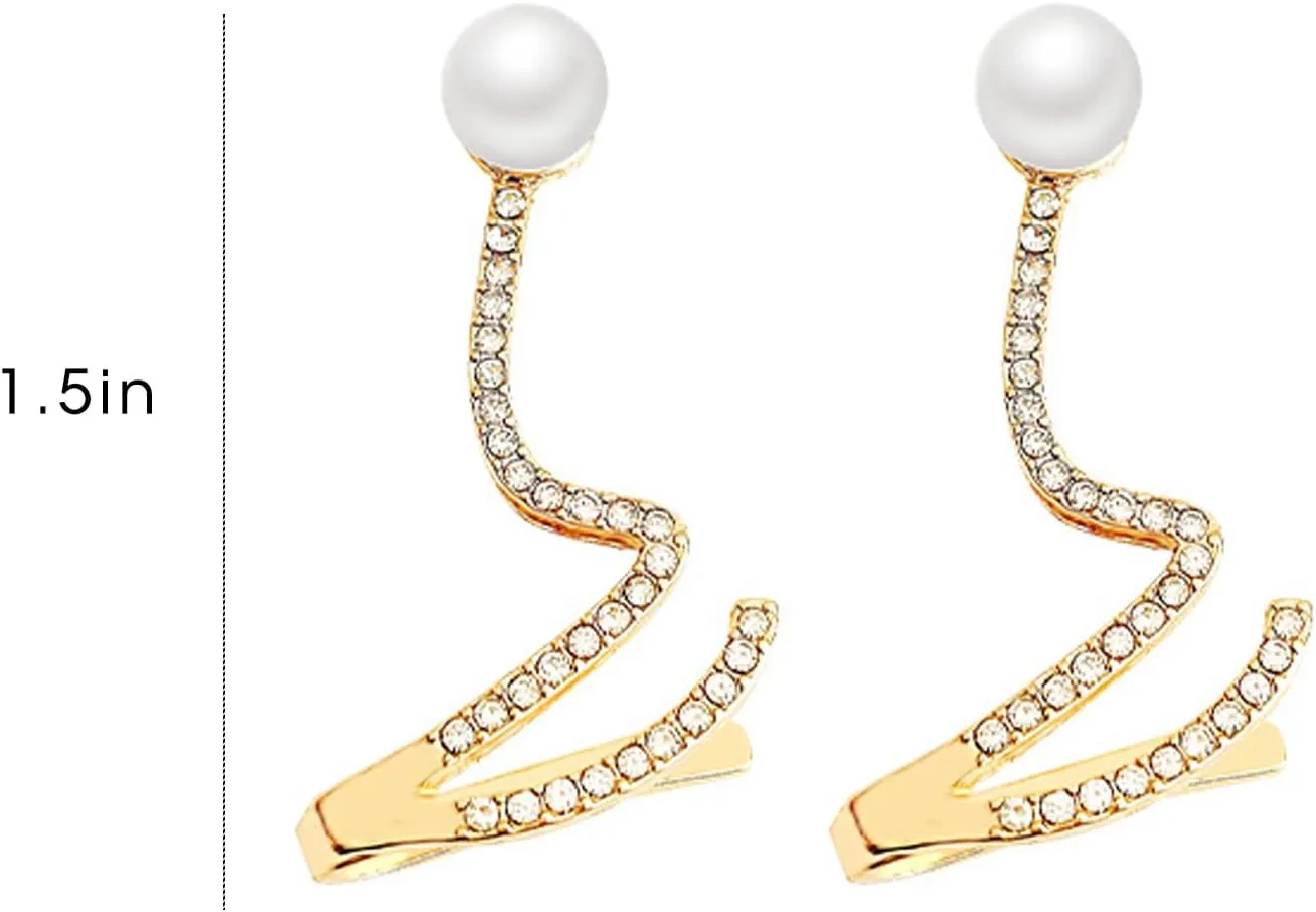 Ear Cuffs pearl ear cuff chunky ear cuff Cartilage Ear Cuff Earrings Cuff Helix Wrap Ear Jewelry Fake Earring Women Clip on Cartilage Earring Set Stack Jewelry Stocking Stuffers for Women