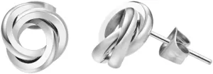 Edforce Stainless Steel Love Knot Stud Earrings